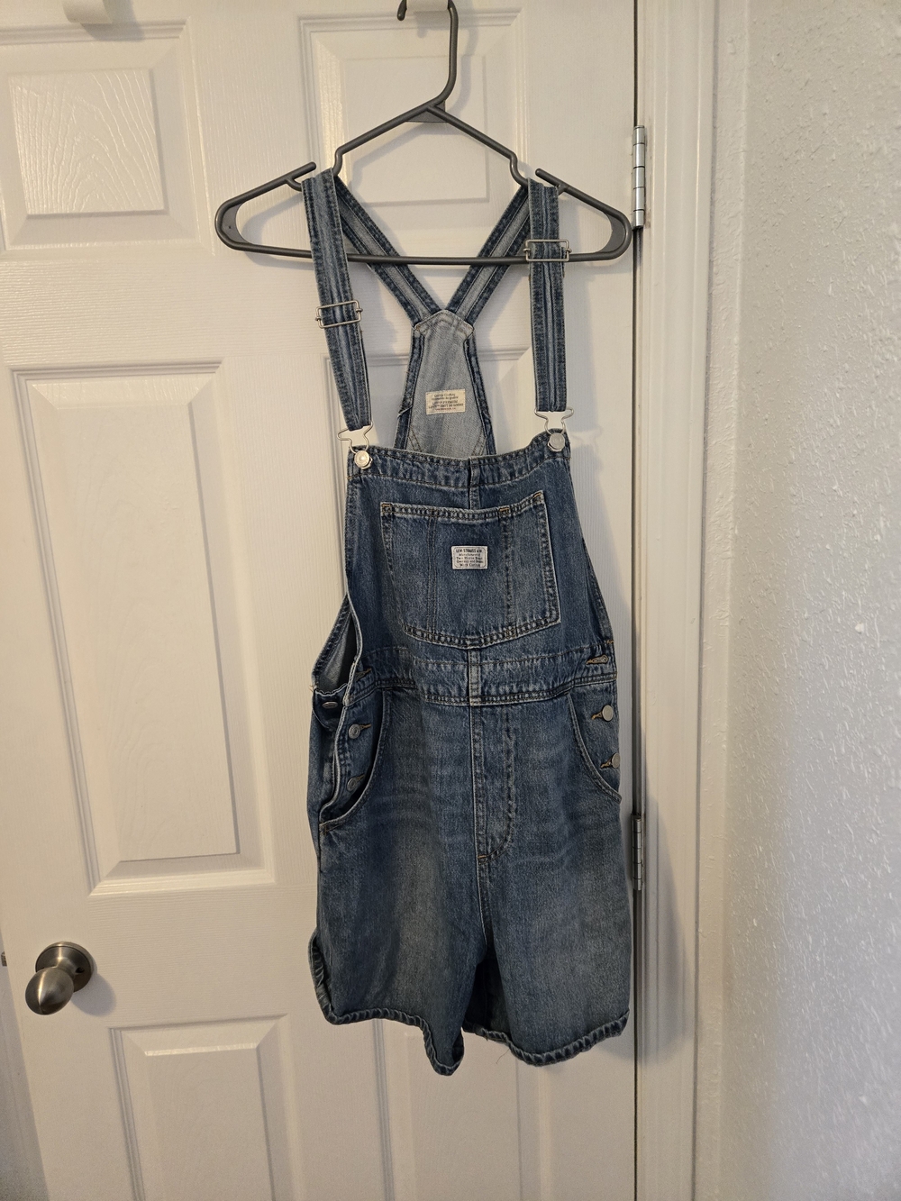 Levi's Blue Denim Short Overalls